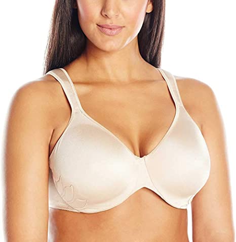 Bali Live It Up Underwire Bra, Seamless Shapewear Bra with Cushioned Straps, Full-Coverage T-Shirt Bra for Everyday Wear