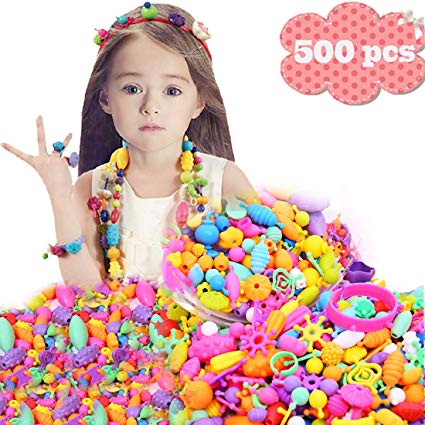 Pop Snap Beads Set DIY Jewelry Making Kits for Necklace Ring Bracelet Art Crafts Gift Toys for Kids Girls Chritsmas Gifts
