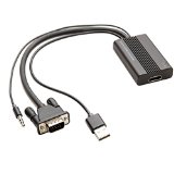 Syba VGA to HDMI Converter with Audio Support for Laptop and Desktop SD-ADA31040