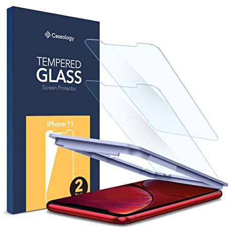 Caseology Tempered Glass for Apple iPhone 11 Screen Protector (2019) and iPhone XR (2018) - 2 Pack