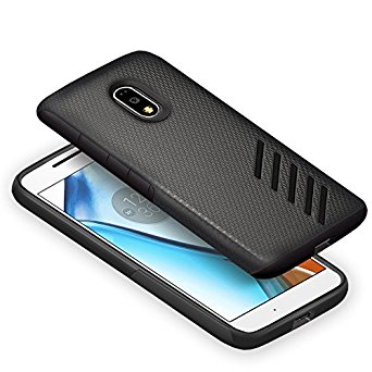 Orzly® Grip-Pro Case for MOTO G4 & G4 PLUS - GRAPHITE GREY (2016 Lenovo / Motorola Model) - Durable & Light-Weight Twin Layer Case for Added Grip & Protection