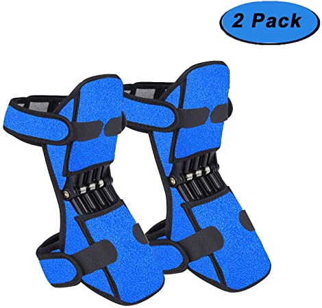 Joint Support Knee Pads [Upgraded], Power Lift Knee Stabilizer Pads, Powerful Rebound Spring Force Knee Protection Booster, Breathable Non-Slip Joint Knee Support Brace for Men Sports, Squat, Blue