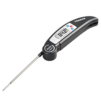 Tensun Instant Read Meat Thermometer Food Cooking Thermometer with LCD Screen Extra Long Probe for BBQ, Meat, Candy, Milk and Bath Water