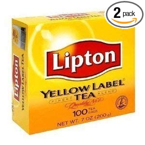 Lipton Yellow Label Finest Blend Tea Bags 100 tea bags Pack of 2 (2 x 7 ox / 2 x 200 g)