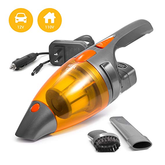 Kensun Cordless Car Vacuum Cleaner AC/DC for Home & Car Cleaning (110V & 12V) Portable Hand Held 100W High Power