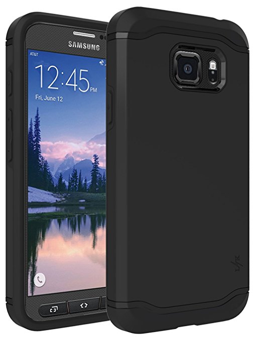 S7 Active Case, LK [Armor Shield] Shock Absorbent Dual Layer Hard PC Cover   TPU Inner Hybrid Defender Case For Samsung Galaxy S7 Active (Black)