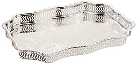 Elegance Serpentine Silver Plated Gallery Tray