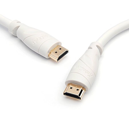 KabelDirekt (1 foot white) HDMI Cable (1080p 4K 3D High Speed with Ethernet ARC) - TOP Series