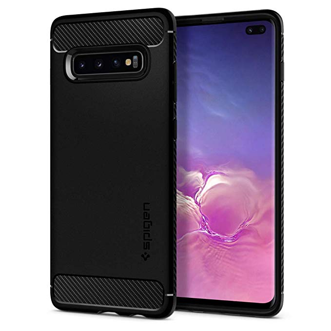 Spigen Rugged Armor Designed for Samsung Galaxy S10 Plus Case (2019) - Matte Black