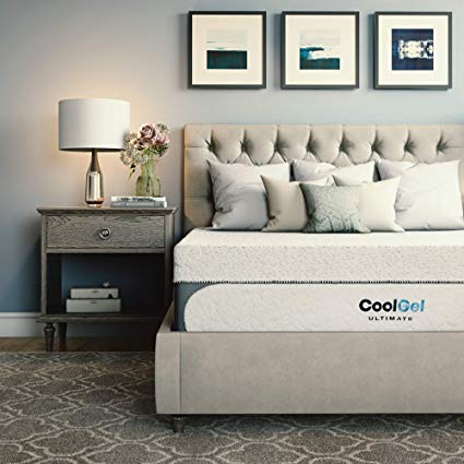 Classic Brands Cool Gel 1.0 Ultimate Gel Memory Foam 14-Inch Mattress with Bonus 2 Pillows, King