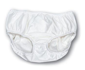 Special Needs Swim Diaper - Reusable Swim Diapers (S-Size 8/10-Waist:18-27"; Weight: 59-74 pds, White)