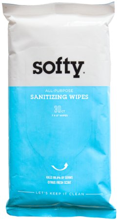 All Purpose Sanitizing Wipes for Hands   Surface. Extra Large, Antibacterial, & Alcohol-Free. 30-ct Pack (3-Pack, 90 Wipes Total)