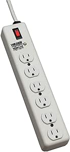 Tripp Lite Waber Industrial Surge Protector, 6-Outlet, 6 ft. (1.83 m) Cord, 2100 Joules