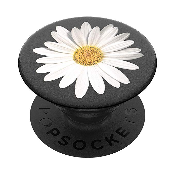 PopSockets PopGrip: Swappable Grip for Phones & Tablets - White Daisy