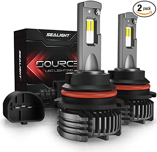 SEALIGHT 9004 LED Headlight Bulbs, HB1 LED Headlight Bulb, High Low Beam, 12,000 Lumens High Brightness, 6000K Cool White, S3 Series