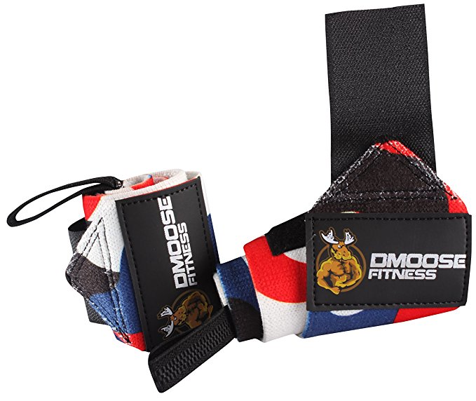 DMoose Fitness Wrist Wraps – Premium Quality, Strong Velcro, Thumb Loops – Maximize Your Weightlifting, Powerlifting, Bodybuilding, Strength Training & CrossFit