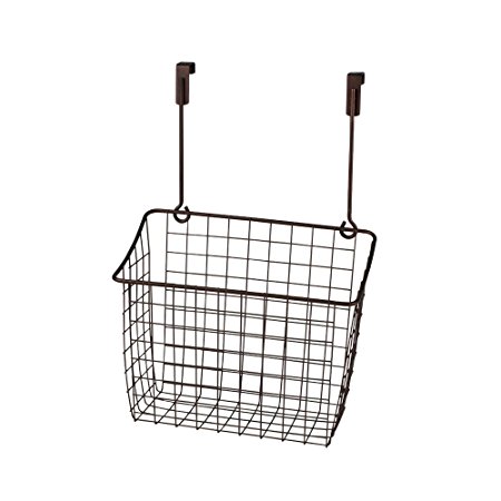 Spectrum Diversified Grid Storage Basket, Over the Door, Large, Bronze