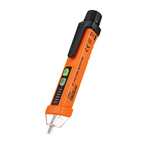 Tacklife VT01 Non-Contact Voltage Tester Detector with LED Flashlight 12V-1000V Voltage Pen with Alarm Mode & Live/Null Wire Judgment