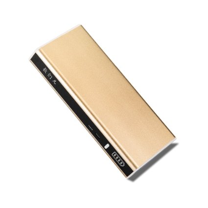 Gomeir External Battery Pack 20000 mAh Portable Charger Power Bank for iPhone, LG, HTC, Tablets and more (Gold)