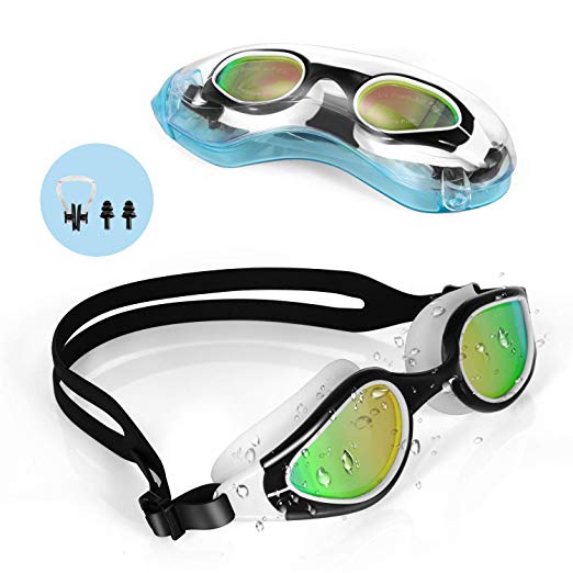 TOPLUS Swim Goggles, Goggles Adult Swimming Goggles Kids Youth Men Women Swim Goggles for Women No Leaking Anti Fog UV Protection with Free Protection Case