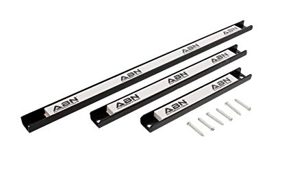 ABN Magnetic Tool Holder 3-Piece Set of 8”, 12”, 18” Inch Strip Racks with Mounting Screws – For Garage and Workshop