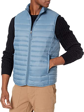 Amazon Essentials Mens Lightweight Water-Resistant Packable Puffer Vest