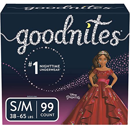 Goodnites Bedwetting Underwear for Girls, Small/Medium(38-65 lb.), 99 Ct, Stock Up Pack (Packaging May Vary)