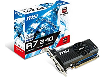 MSI AMD Radeon R7 240 2GB DDR3 VGA/DVI/HDMI Low Profile PCI-Express Video Card