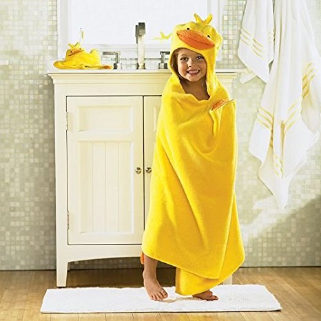 Jumping Beans® Duck Hooded Bath Towel, in Yellow
