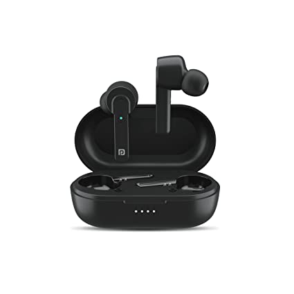 Portronics Harmonics Twins 24 Smart TWS Earbuds with Bluetooth 5.0, Upto 15 H Total Playtime, Type-C Charging Port & Voice Assistant(Black)