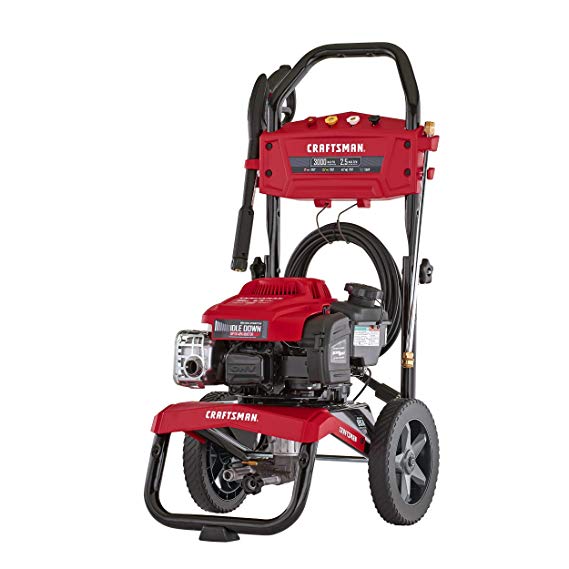 CRAFTSMAN CMXGWAS021022 3000 MAX PSI 2.5 MAX GPM Gas Pressure Washer Powered by Briggs & Stratton 190cc Engine with Idle Down Technology, Made in USA with Global Materials