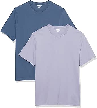 Amazon Essentials Men's Regular-Fit Short-Sleeve Crewneck T-Shirt, Pack of 2