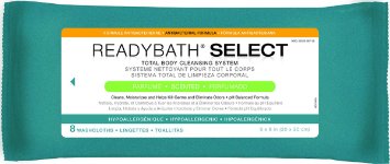 Medline ReadyBath Basics, Antibacterial, Scented Disposable Washcloths, Case: 30 (8)