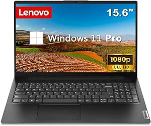 Lenovo Newest V15 Business Laptop Computer, 15.6" FHD Display, Intel Dual-core Processor, 16GB DDR4 RAM, 1TB PCIe SSD, Numeric Keypad, WiFi, Bluetooth 5.1, USB Type-C, Windows 11 Pro, Black, Tichang