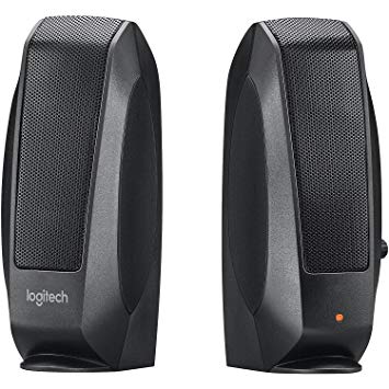 Logitech S-120 2-Piece Stereo Speaker System with Auxiliary Headphone Jack (Black)