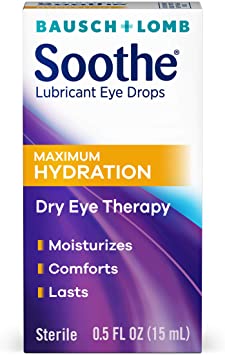 Bausch   Lomb Soothe Lubricant Eye Drops, Maximum Hydration, 0.5 Ounce/15 ml