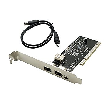 QNINE PCI 4 Ports 1394A Firewire Card PCI to External Firewire IEEE 1394 Adapter Controller (3 x 6 Pin   1 x 4 Pin) for Desktop and DV Connection with Cable