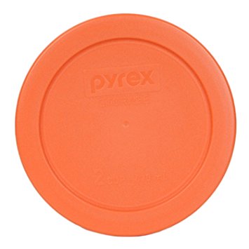 Pyrex 2 Cup Round Storage Cover #7200-PC for Glass Bowls (1, Orange)