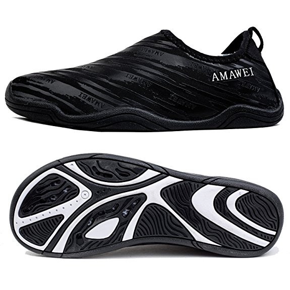 AMAWEI Water Shoes for Boys Girls Kids Quick Dry Beach Swim Sports Aqua Shoes for Pool Surfing Walking
