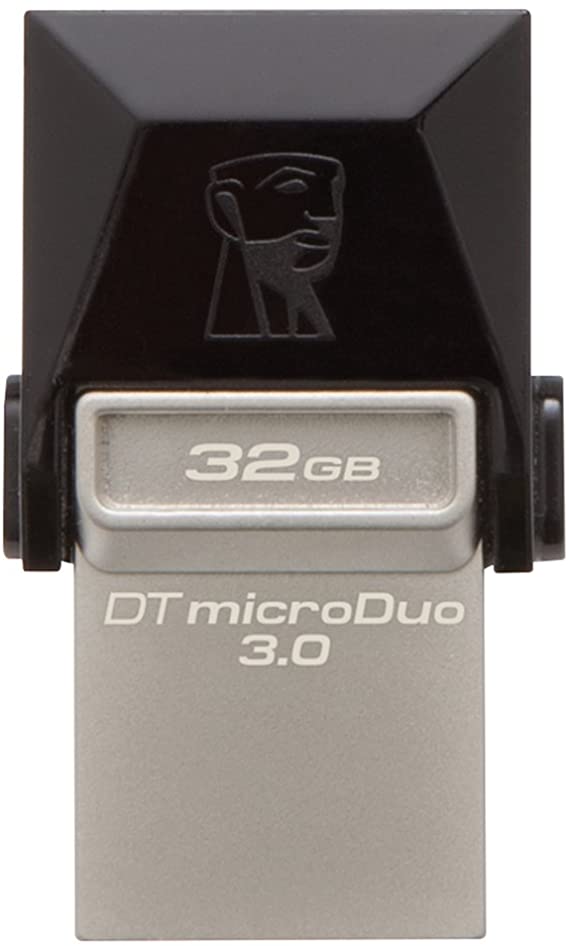 Kingston Technology DTDUO3/32GB DTDUO3/32 GB micro Duo (32 GB, USB 3.0/micro-USB, 5 V, Flash), Black