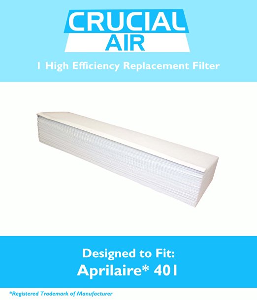 Aprilaire 401 Replacement Air Filter Fits Space-Gard / SpaceGard 2400, Designed & Engineered by Crucial Air