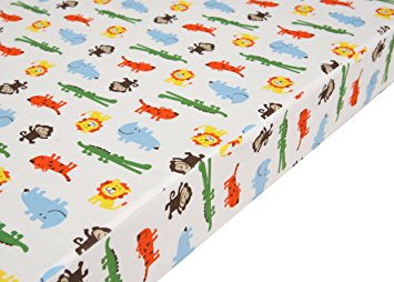 Premium Fitted Pack N Play Playard Sheet made with 100% ORGANIC Cotton, SAFARI