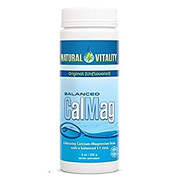 Natural Vitality Balanced Calmag Diet Supplement - 8 Oz. Magnesium Drink, Effervescent Drink, Mineral Supplement Drink. Stress Relief Drink