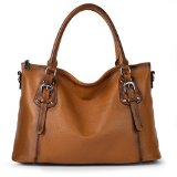 Yahoho Womens Vintage Style Soft Genuine Leather Tote Large Shoulder Bag