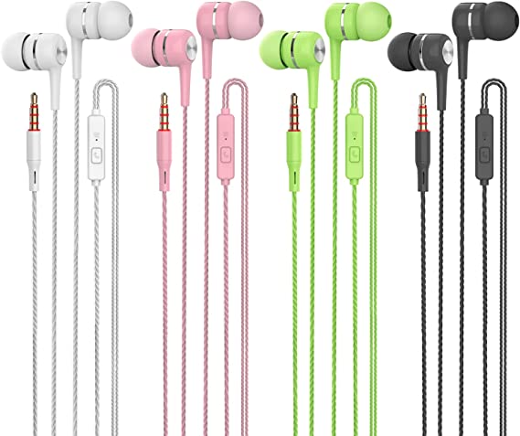 Earbud Wired Headphones Bulk Pack of 30, Wholesale Earbuds School Earphones for Kids, Heavy bass Earbuds Noise Isolation in-Ear Headphones, and Most 3.5 mm Jack