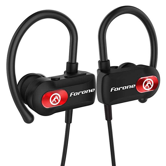 Wireless Bluetooth Earbuds | Forone IPX7 Waterproof Headphones with 12Hrs Playtime | Noise-Cancelling Headset with Mic | Fitness, Exercise, Running, Gym,Sports