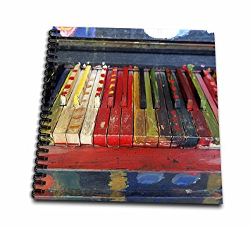 3dRose Music - Image of Piano Painted Keys And Body - Drawing Book 8 x 8 inch (db_255462_1)