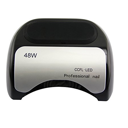 HHE 48W CCFL LED UV Nail Lamp Light AC 110-220V Nail Dryer with Automatic Sensor Timer Setting(Black)