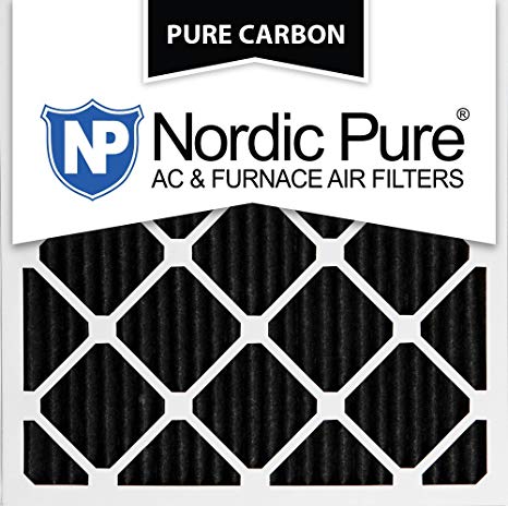 Nordic Pure 20x20x1PCP-3 20x20x1 Pure Carbon Pleated Ac Furnace Filters Qty 3