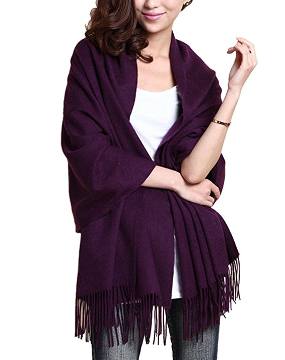 NOVAWO Extra Large 78"x27" Soft Cashmere and Wool Shawl Wrap for Women (8 colors)